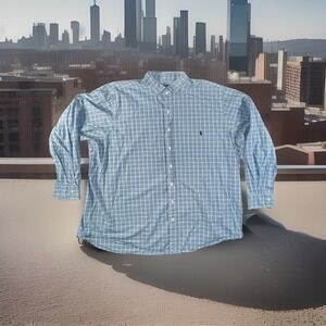 Polo Ralph Lauren Classic Fit Checkered Button Shirt Men's Size 3XB 36‎